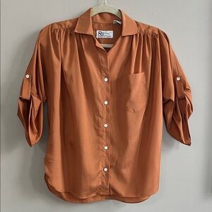 Regina Porter for Porter House short sleeve blouse rust size 6